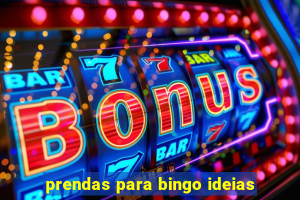 prendas para bingo ideias